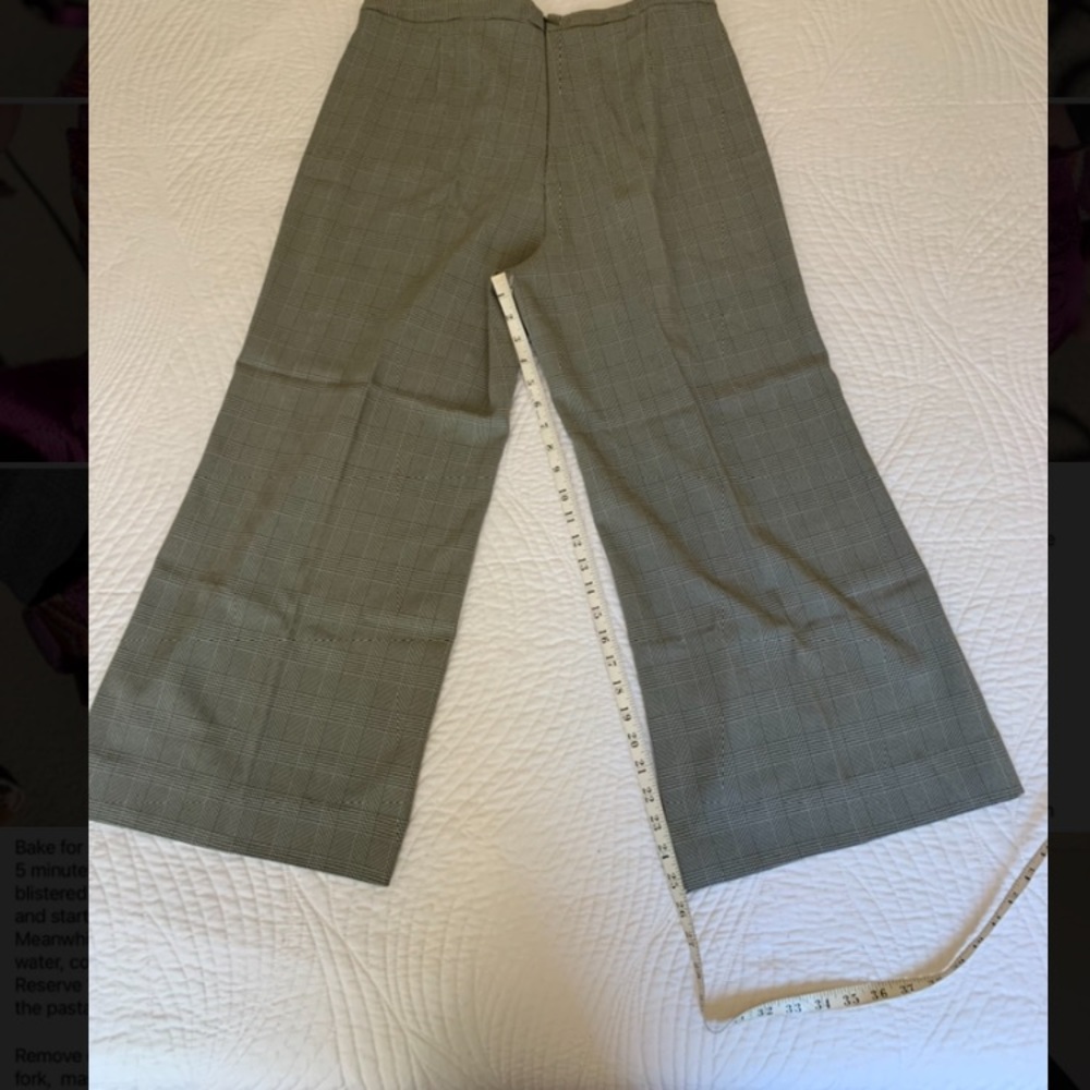 Wayf “Andrea” Wide Leg High Waist Plaid Pant - Picture 6 of 9